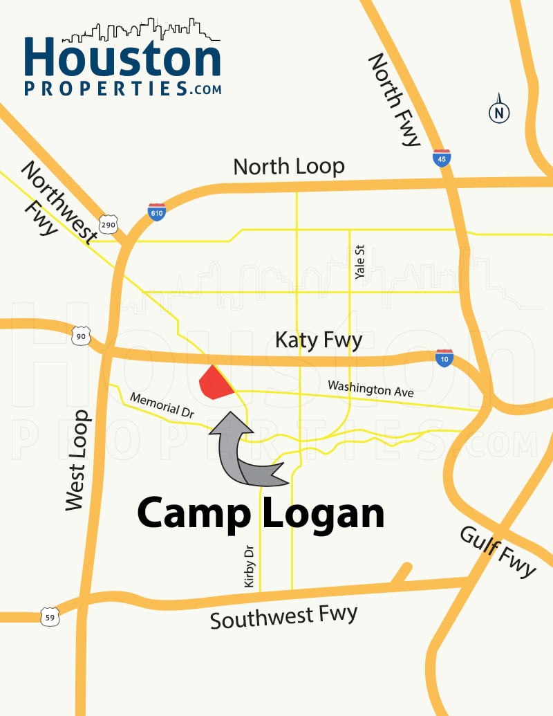 Camp Logan Houston Map