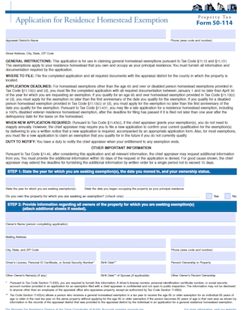 How to fill out homestead form