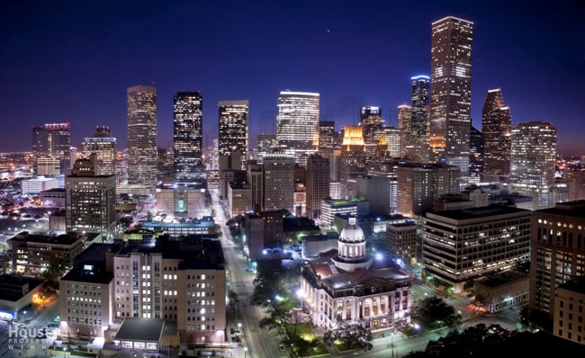 Houston Skyline At Night