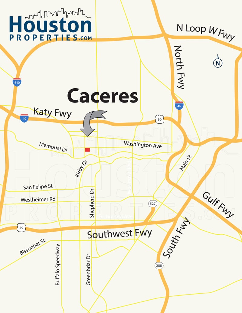 caceres houston map