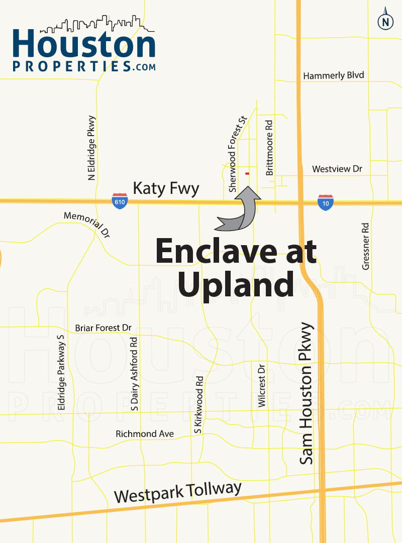 Enclave at Upland Houston map