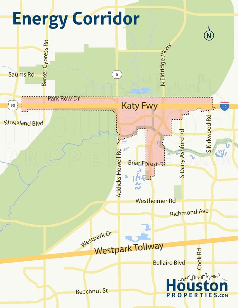 Energy Corridor neighborhood map