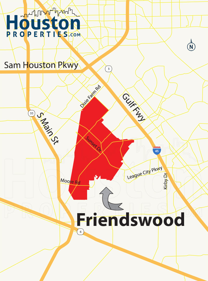 Friendswood houston map