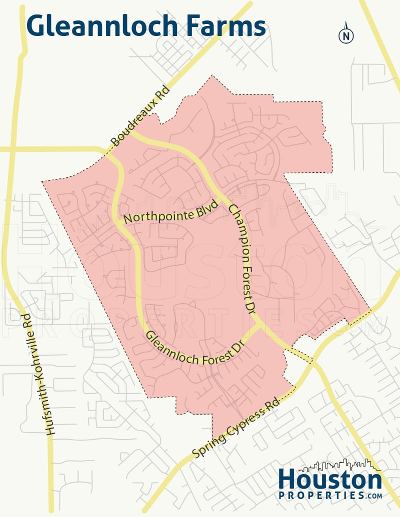 Gleannloch Farms neighborhood map