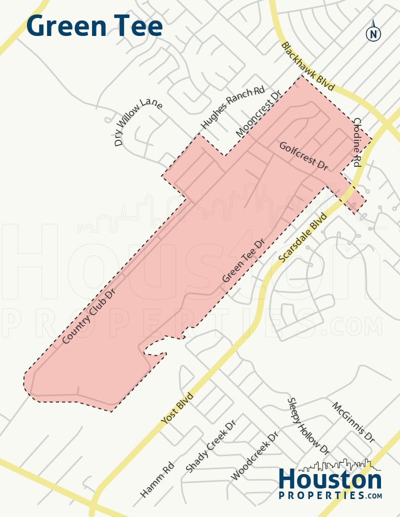 Green Tee Terrace neighborhood map