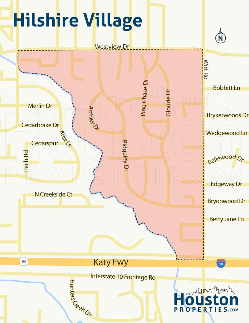 Hilshire neighborhood map