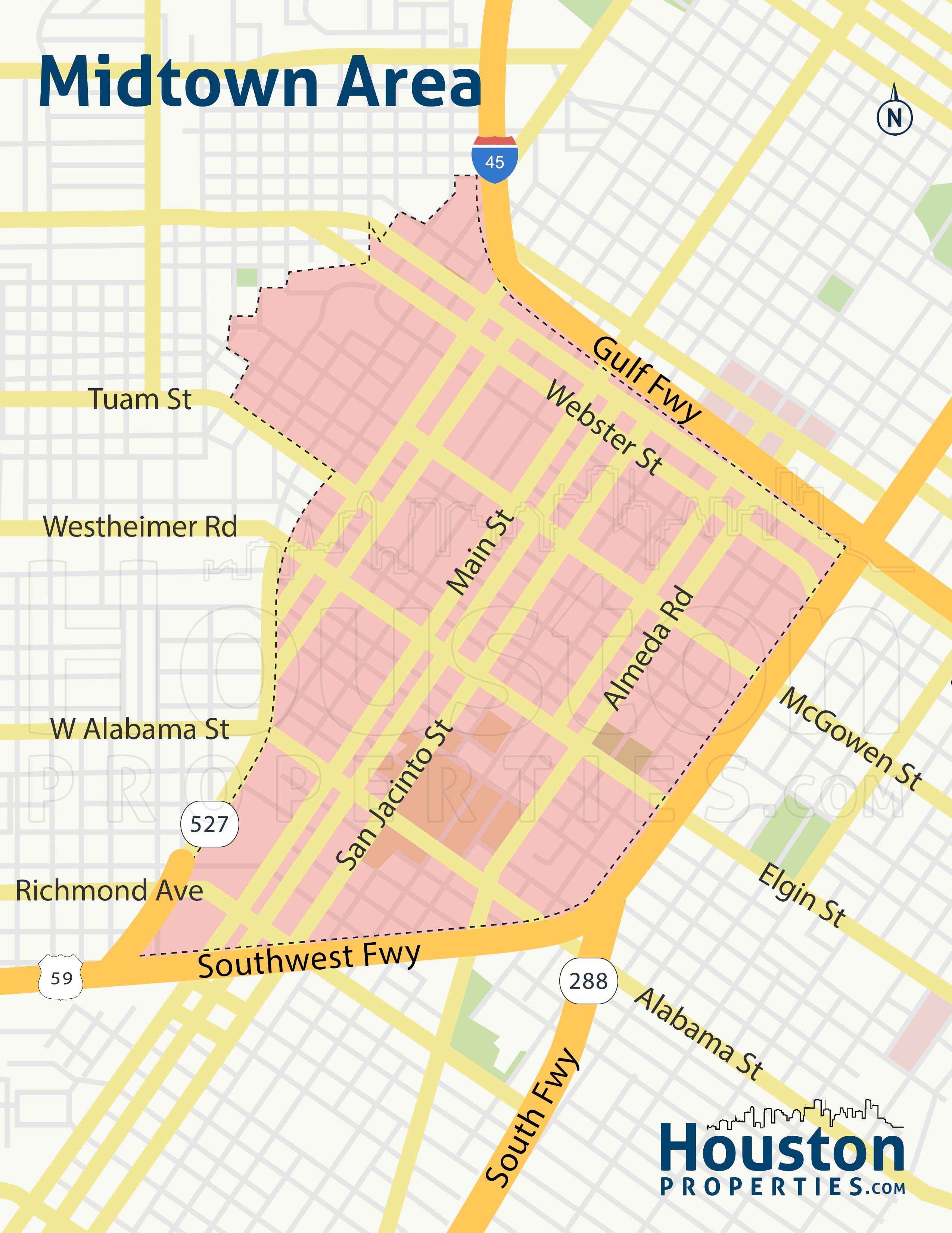 Midtown Houston Maps | Midtown Houston Neighborhood Maps