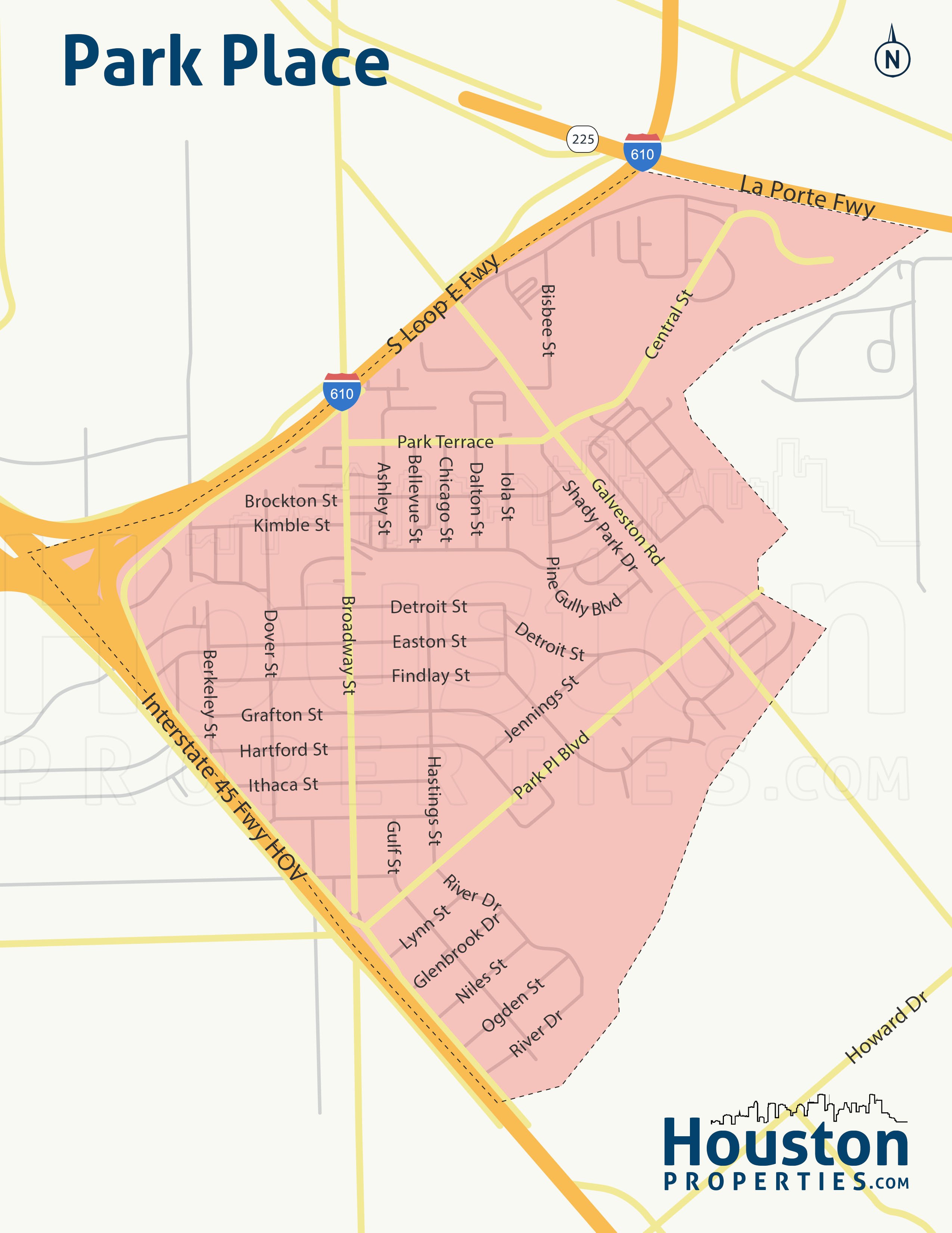 Park Place neighborhood map