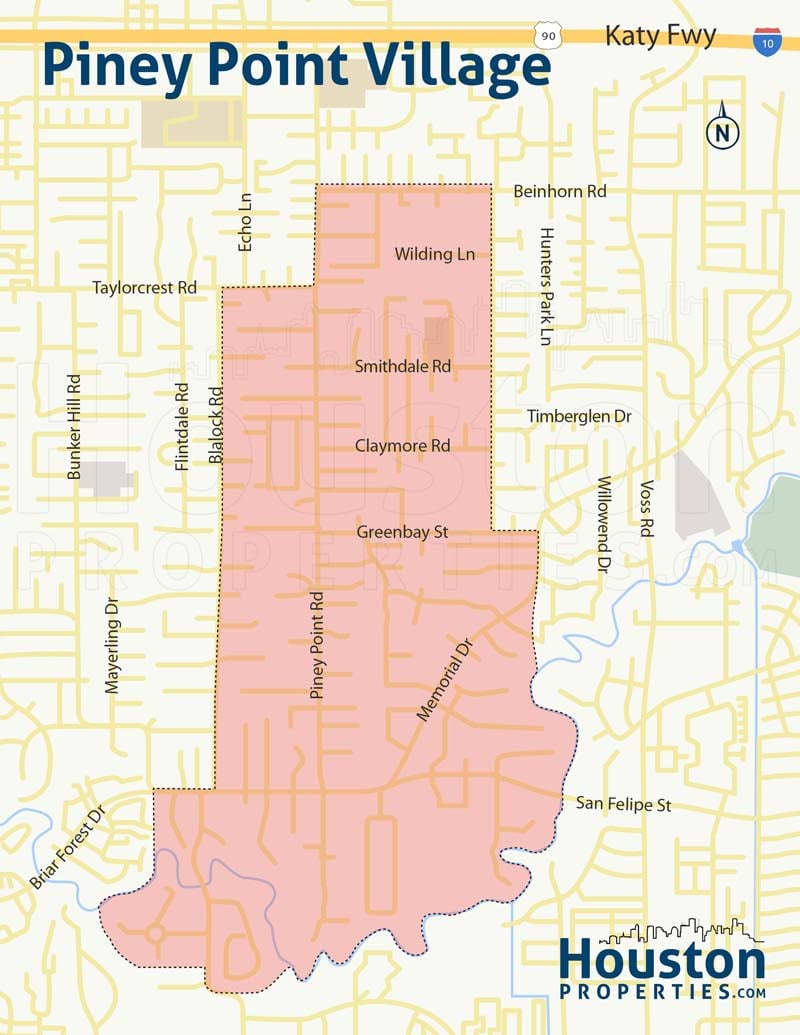 Piney Point neighborhood map