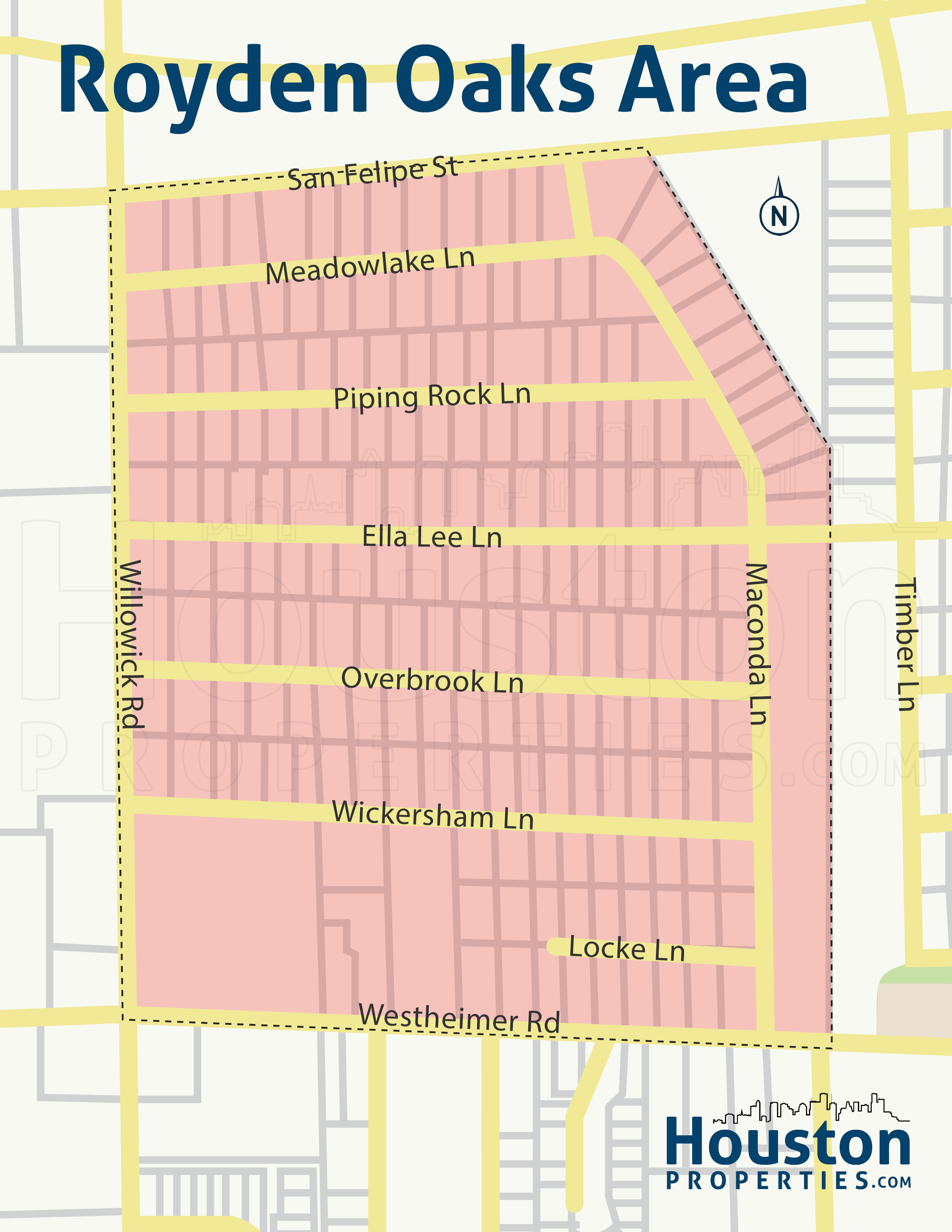 royden oaks neighborhood map
