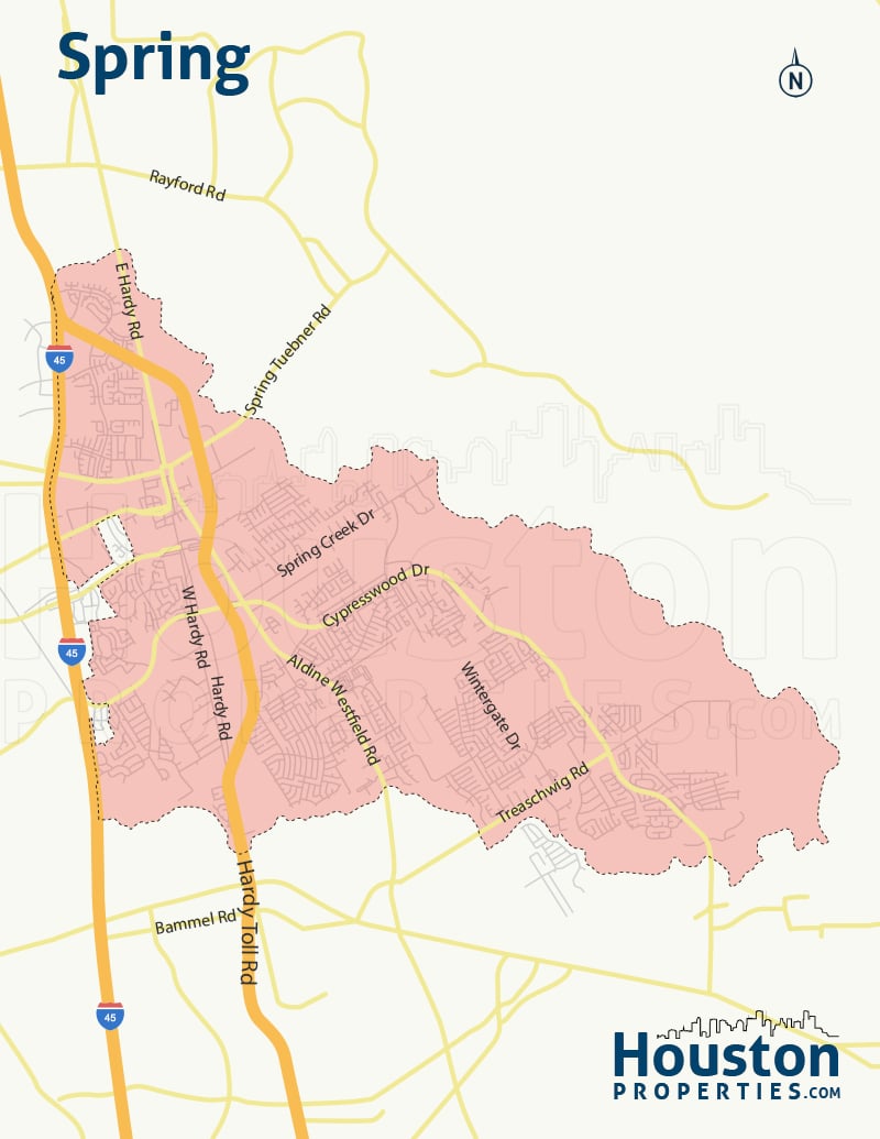 Spring neighborhood map