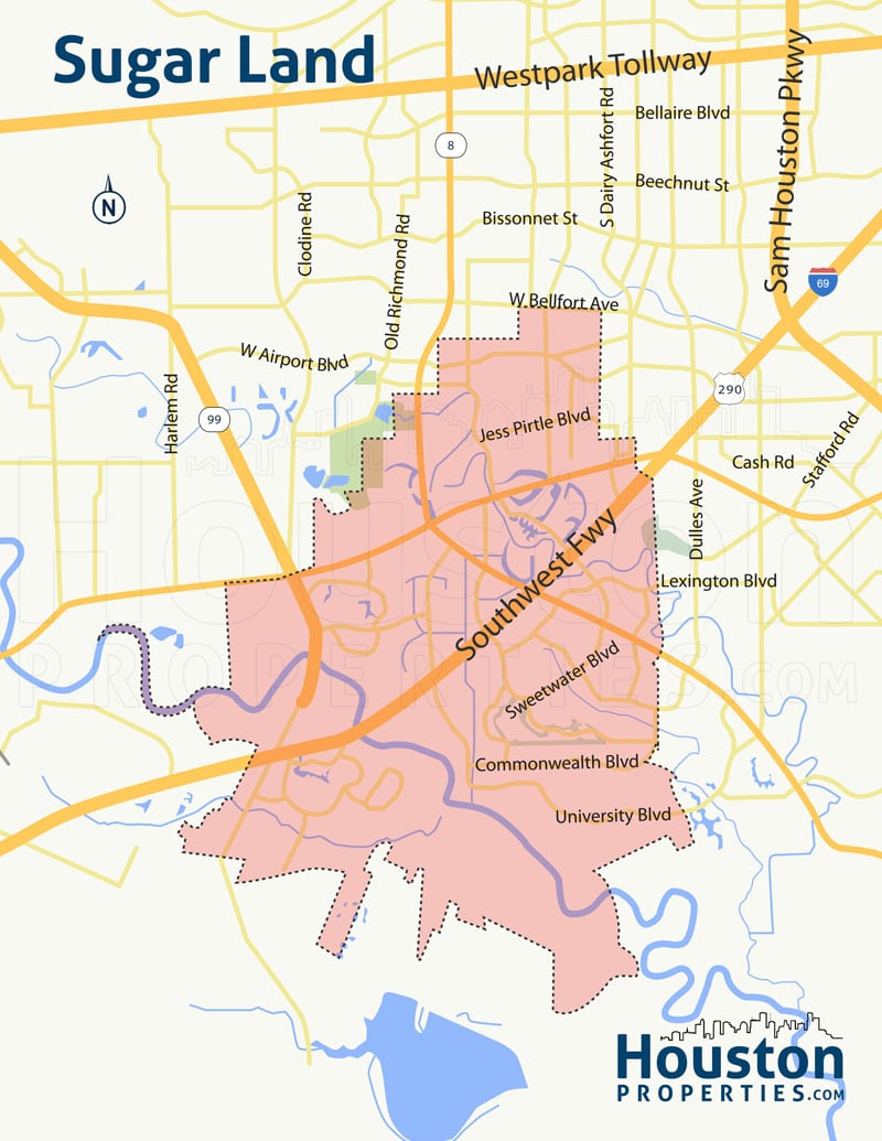 Sugar Land Map 