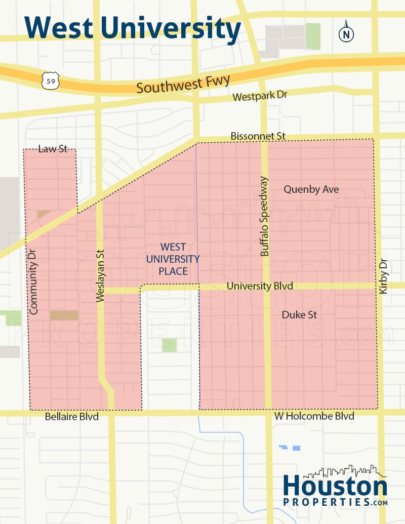 West University Neighborhood Map
